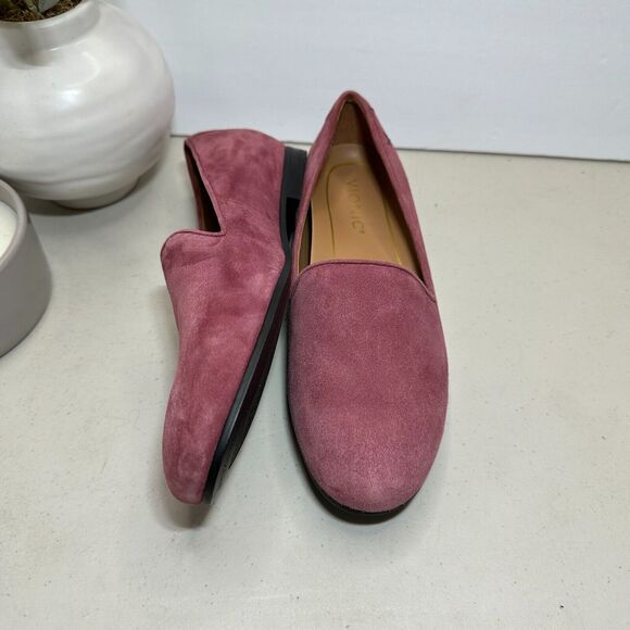 New Vionic Willa Slip On Comfort Loafer Shoes Pink Suede Leather Women's 6.5 - Picture 7 of 11